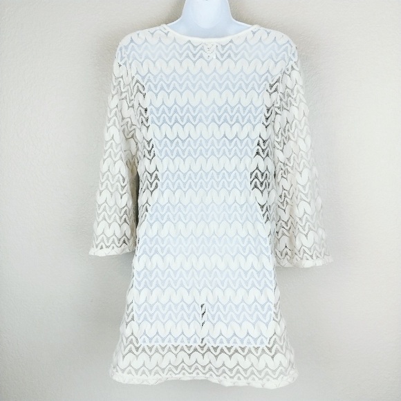 Jordan Taylor Lace Knit Swim Coverup/Tunic Size S - Picture 3 of 10
